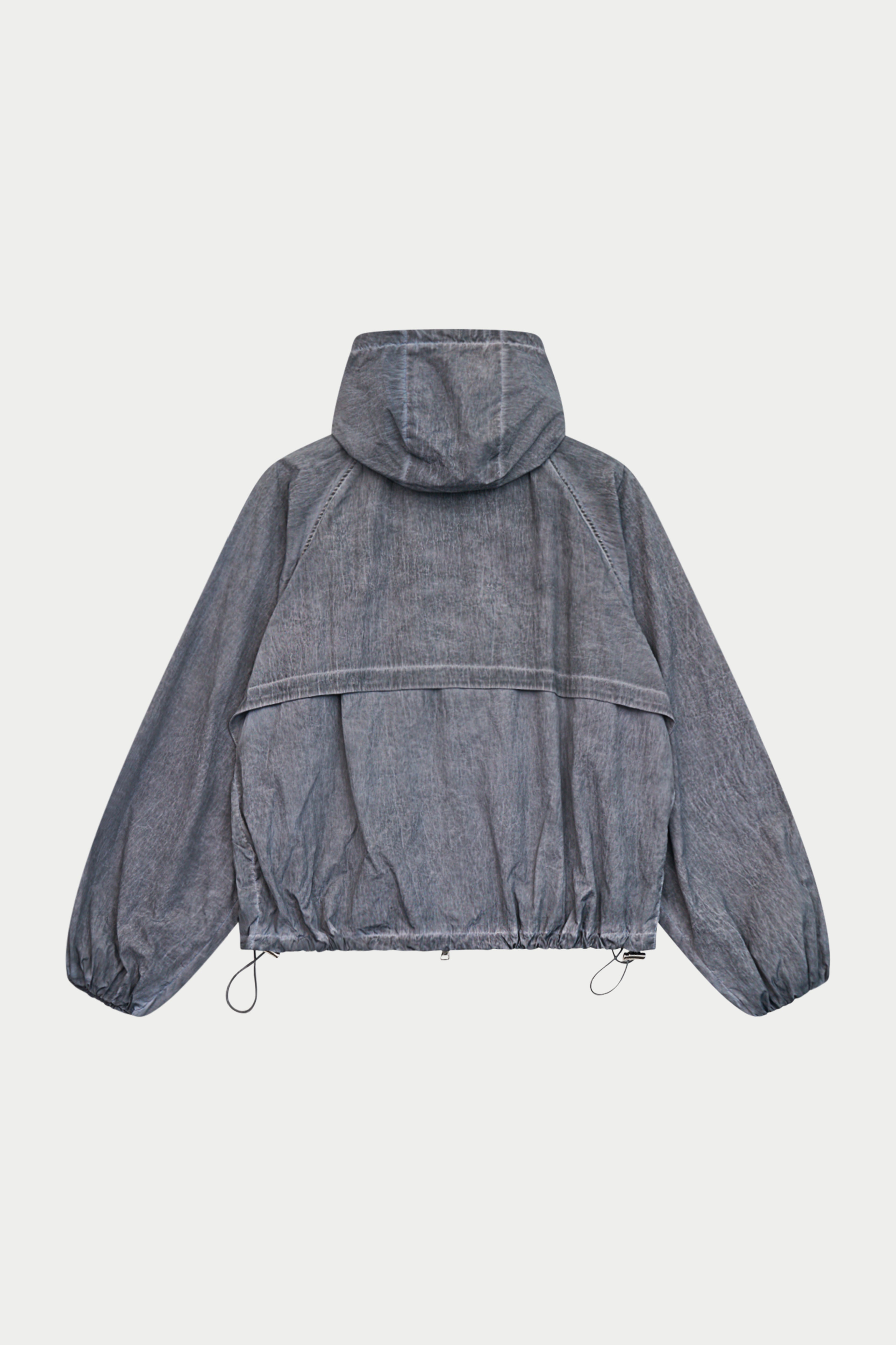 WASHED ZIP THROUGH WINDBREAKER - GREY