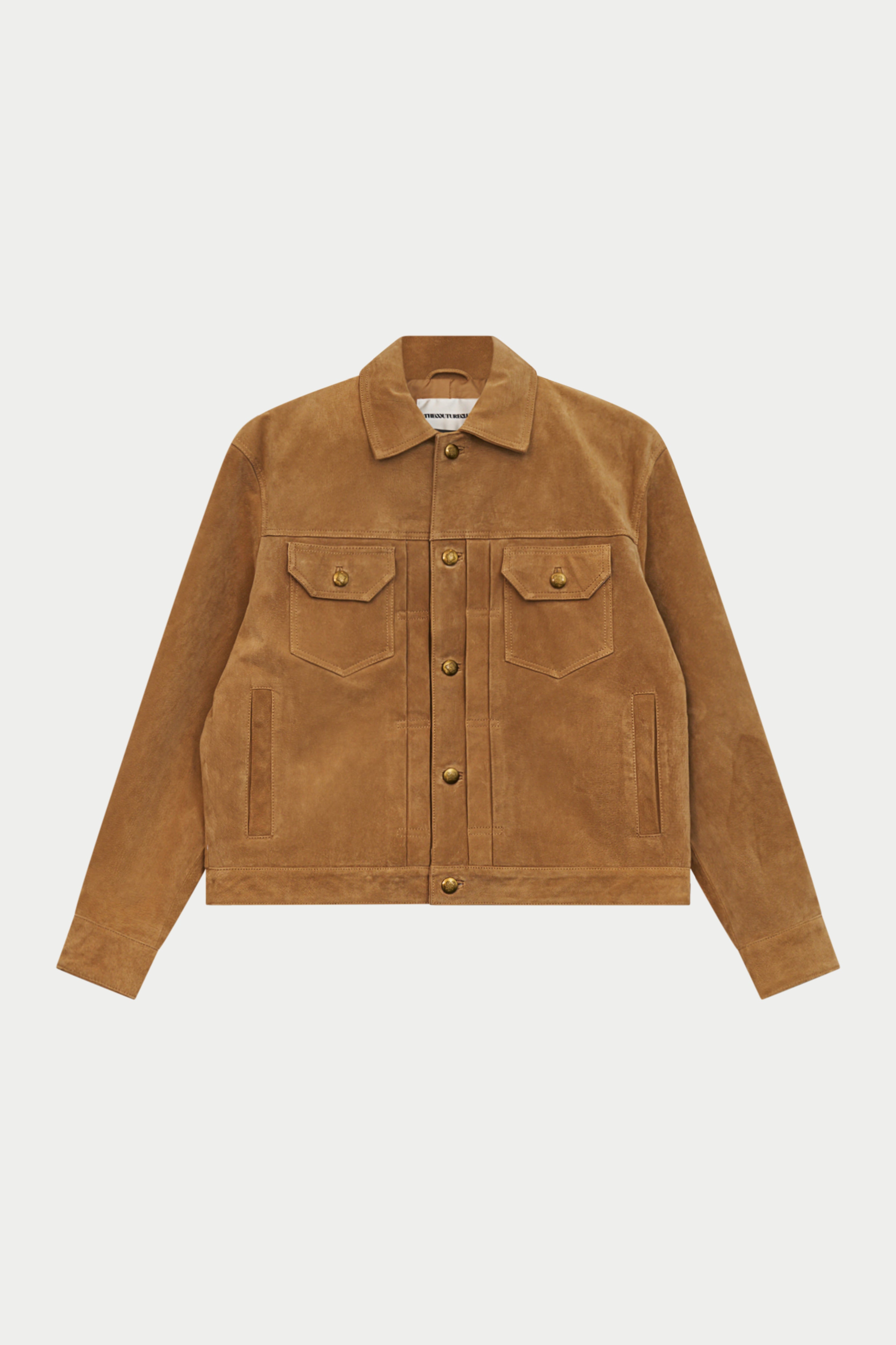 REAL SUEDE TRUCKER JACKET - TAN