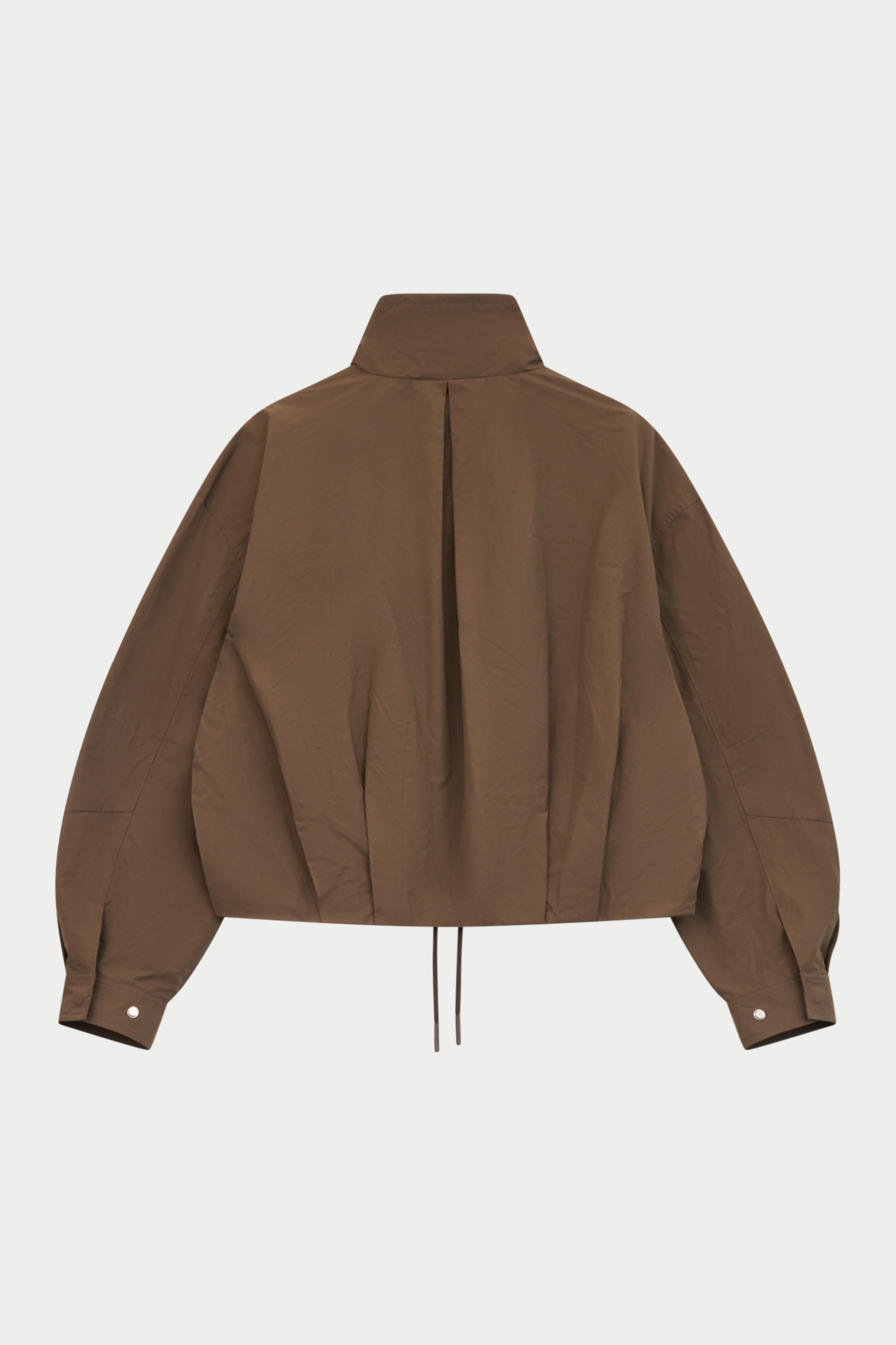TECHNICAL FUNNEL NECK JACKET - BROWN