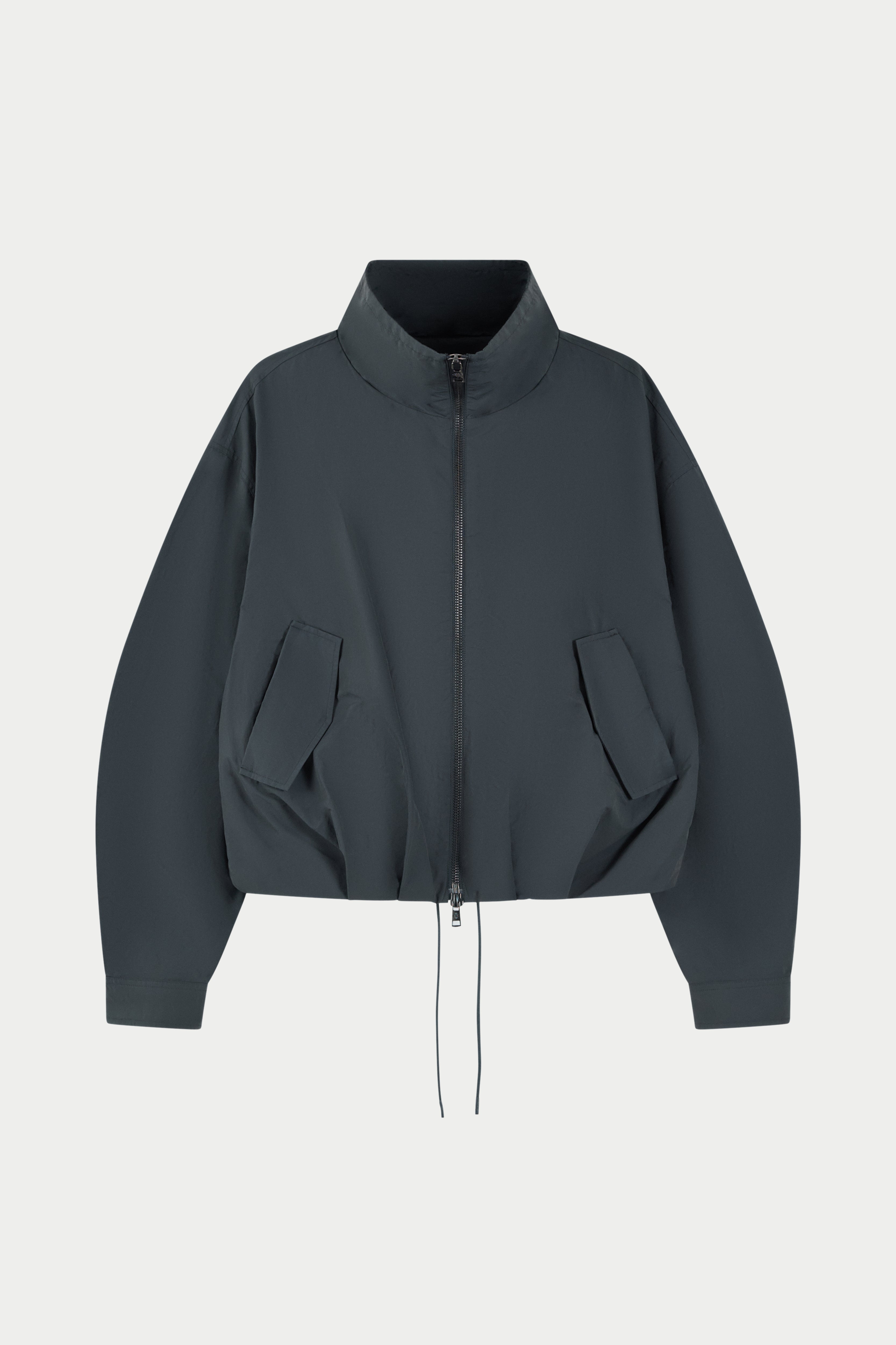 TECHNICAL FUNNEL NECK JACKET - CHARCOAL