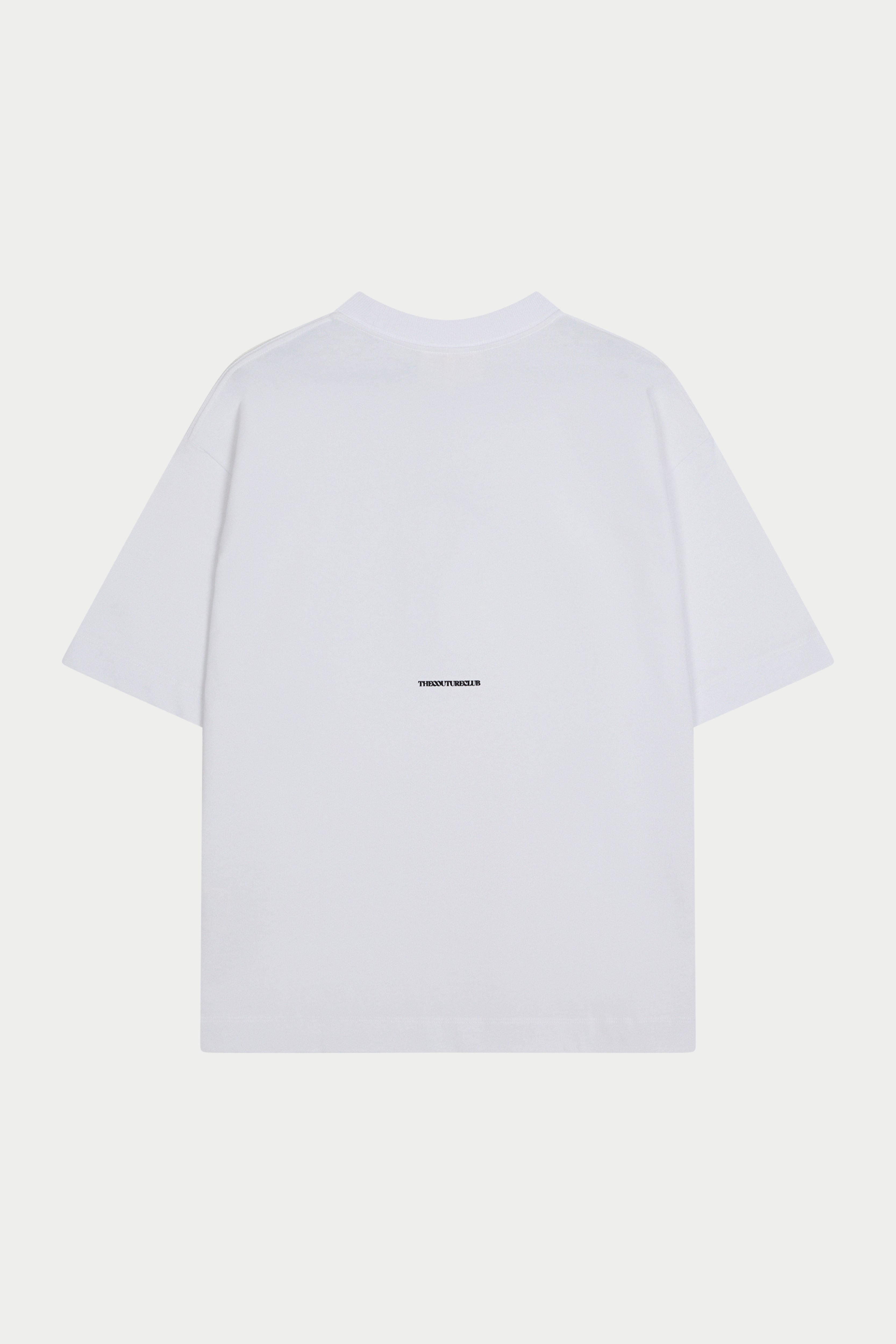 DOUBLE MICRO COPYRIGHT PRINT T-SHIRT - WHITE