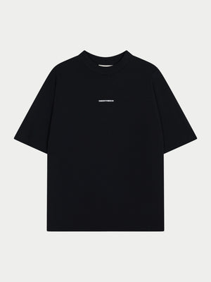 DOUBLE MICRO COPYRIGHT PRINT T-SHIRT - BLACK