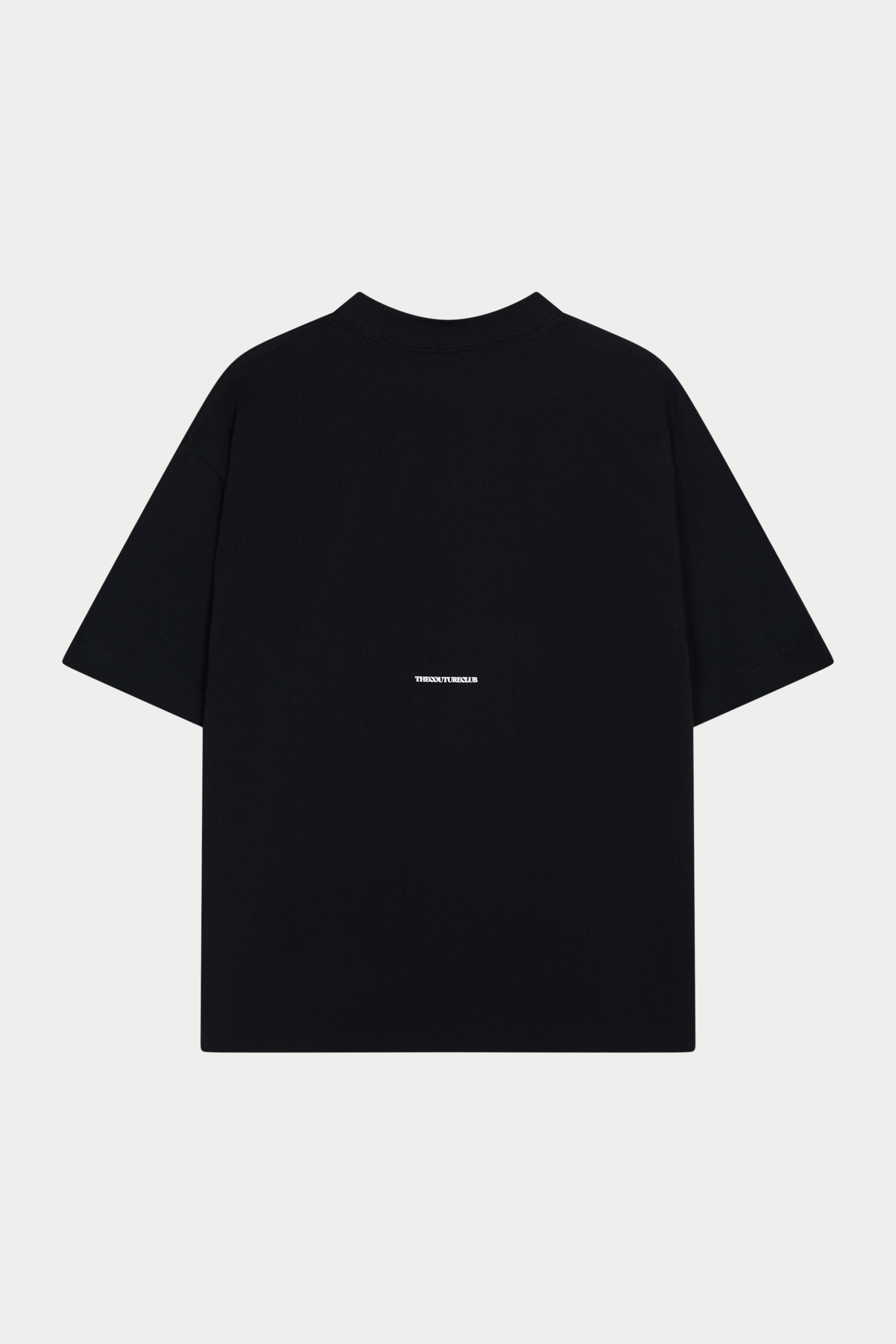 DOUBLE MICRO COPYRIGHT PRINT T-SHIRT - BLACK