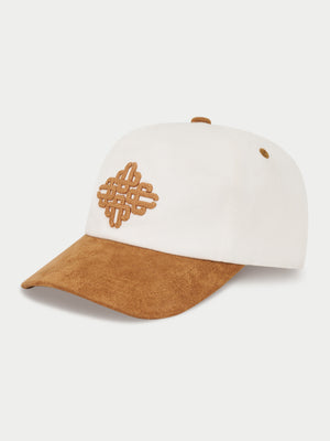 EMBLEM SUEDE PEAK CAP - TAN