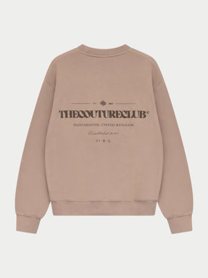 TONAL COPYRIGHT MULTI GRAPHIC CREW - BROWN