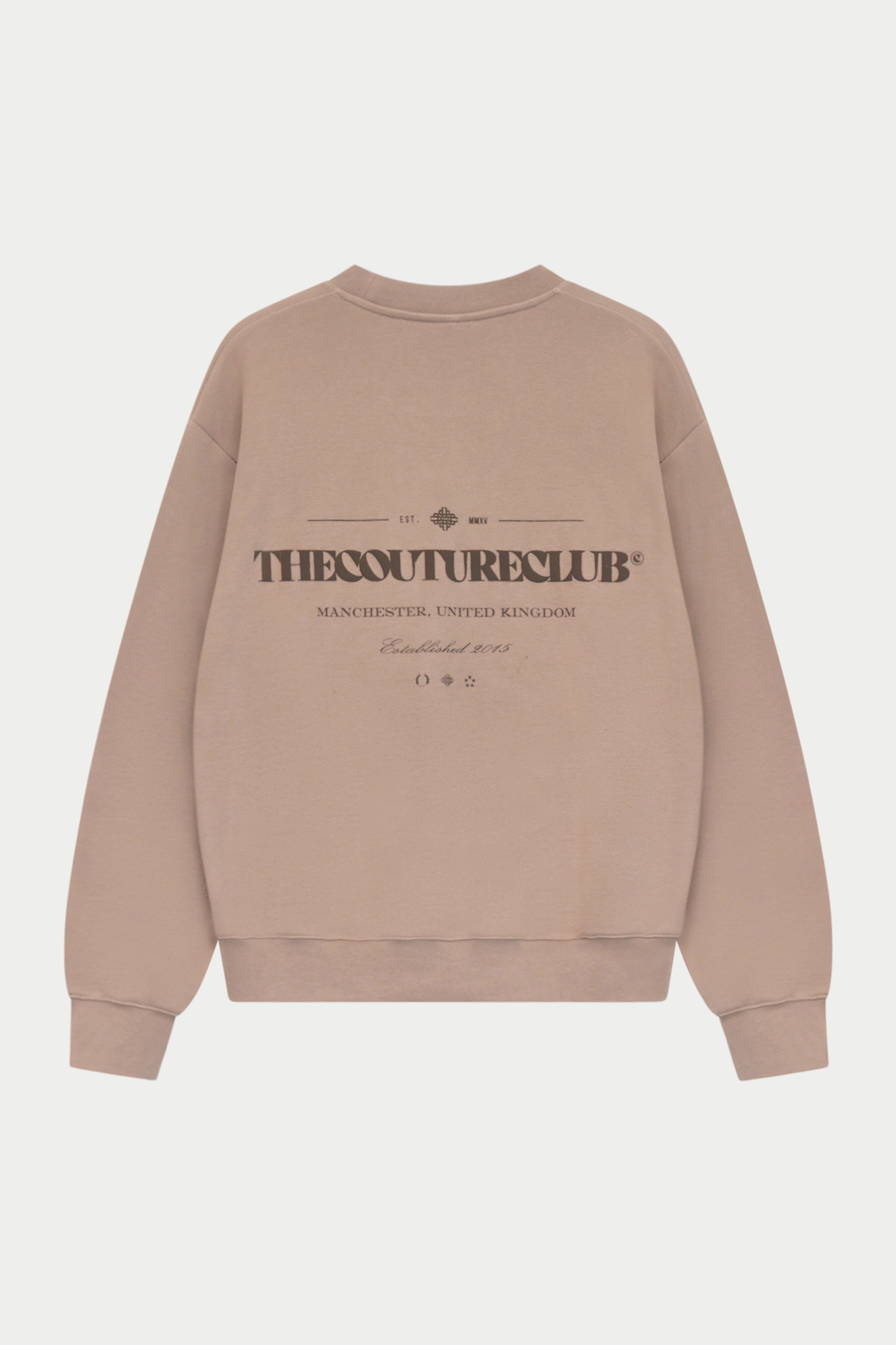 TONAL COPYRIGHT MULTI GRAPHIC CREW - BROWN