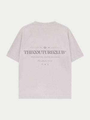 TONAL COPYRIGHT MULTI GRAPHIC T-SHIRT - STONE