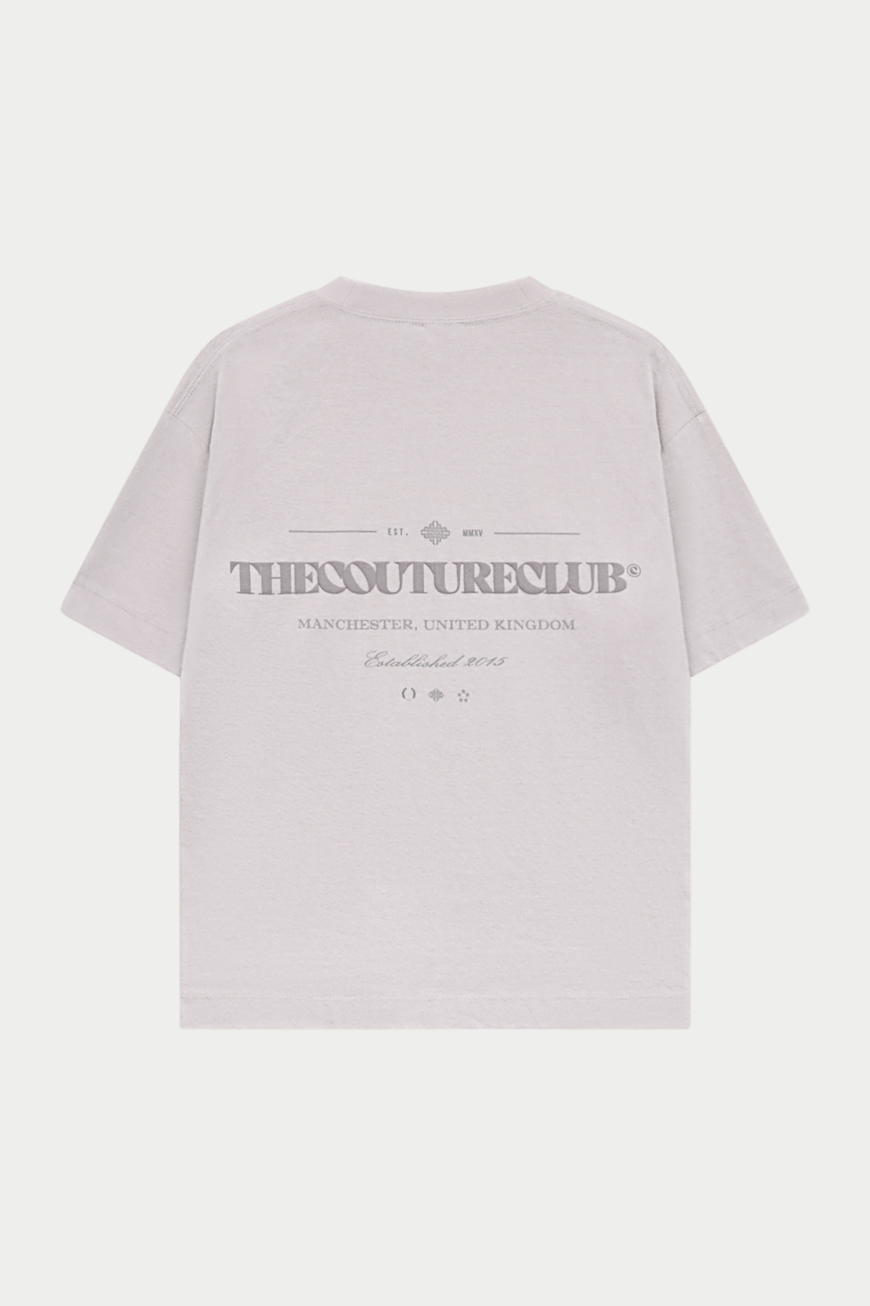 TONAL COPYRIGHT MULTI GRAPHIC T-SHIRT - STONE