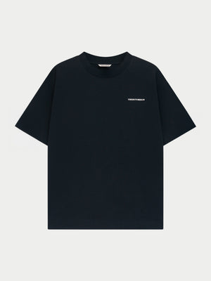 CRACKED EMBLEM SLEEVE PRINT T-SHIRT - BLACK WHITE