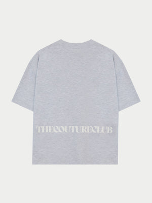 COPYRIGHT GRAPHIC PRINT T-SHIRT - GREY MARL