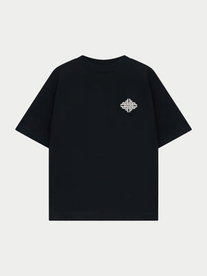 VINTAGE PRINT EMBLEM T-SHIRT - BLACK