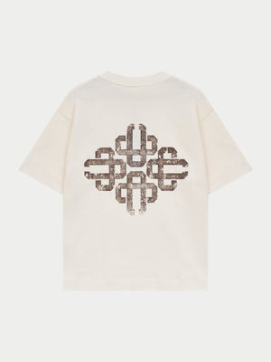 VINTAGE PRINT EMBLEM T-SHIRT - OFF WHITE