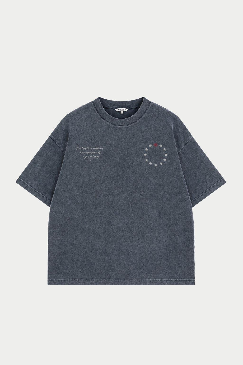 Men's Legacy Graphic T-Shirt in Washed Black – flat lay front view