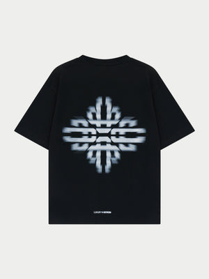 LUXURY IN MOTION EMBLEM GRAPHIC T-SHIRT - BLACK