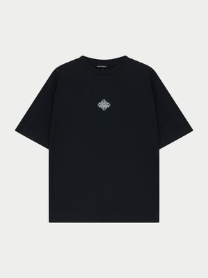 LUXURY IN MOTION EMBLEM GRAPHIC T-SHIRT - BLACK