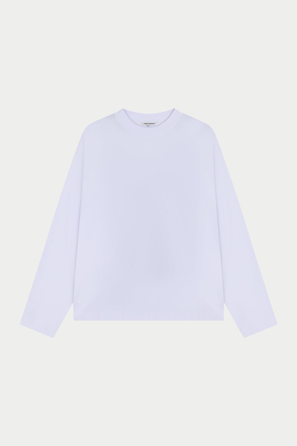White t-shirt on a light grey background