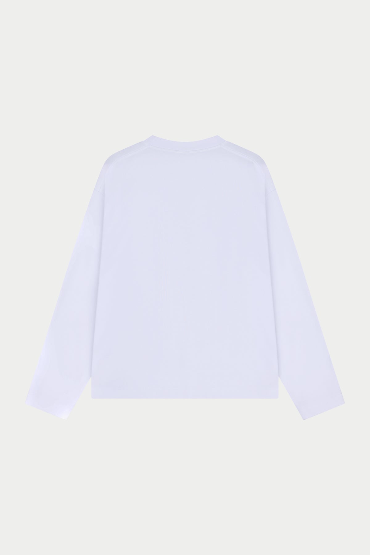 White long sleeved t-shirt on a white background