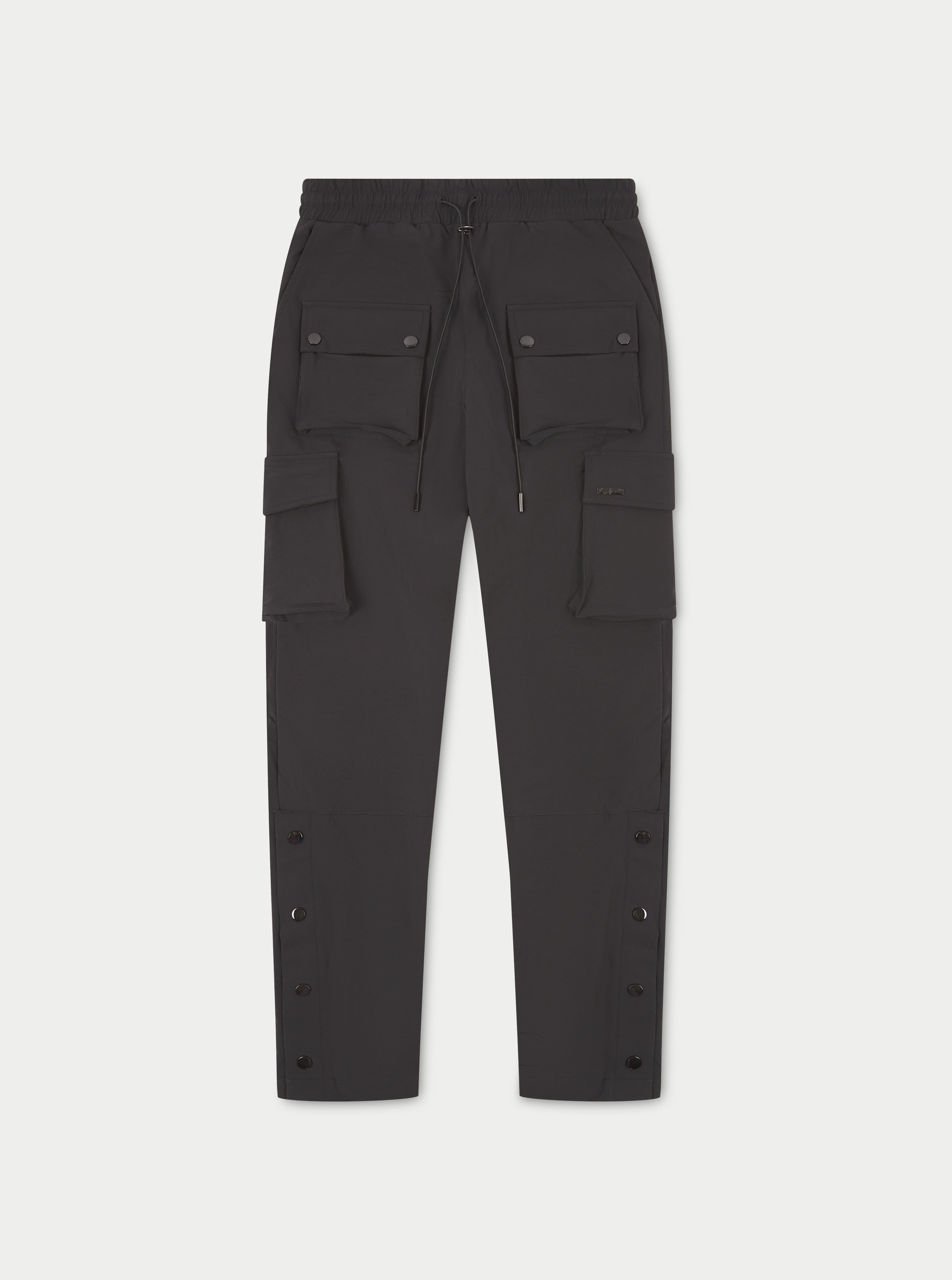 TECHNICAL STRETCH POPPER DETAIL CARGO PANTS