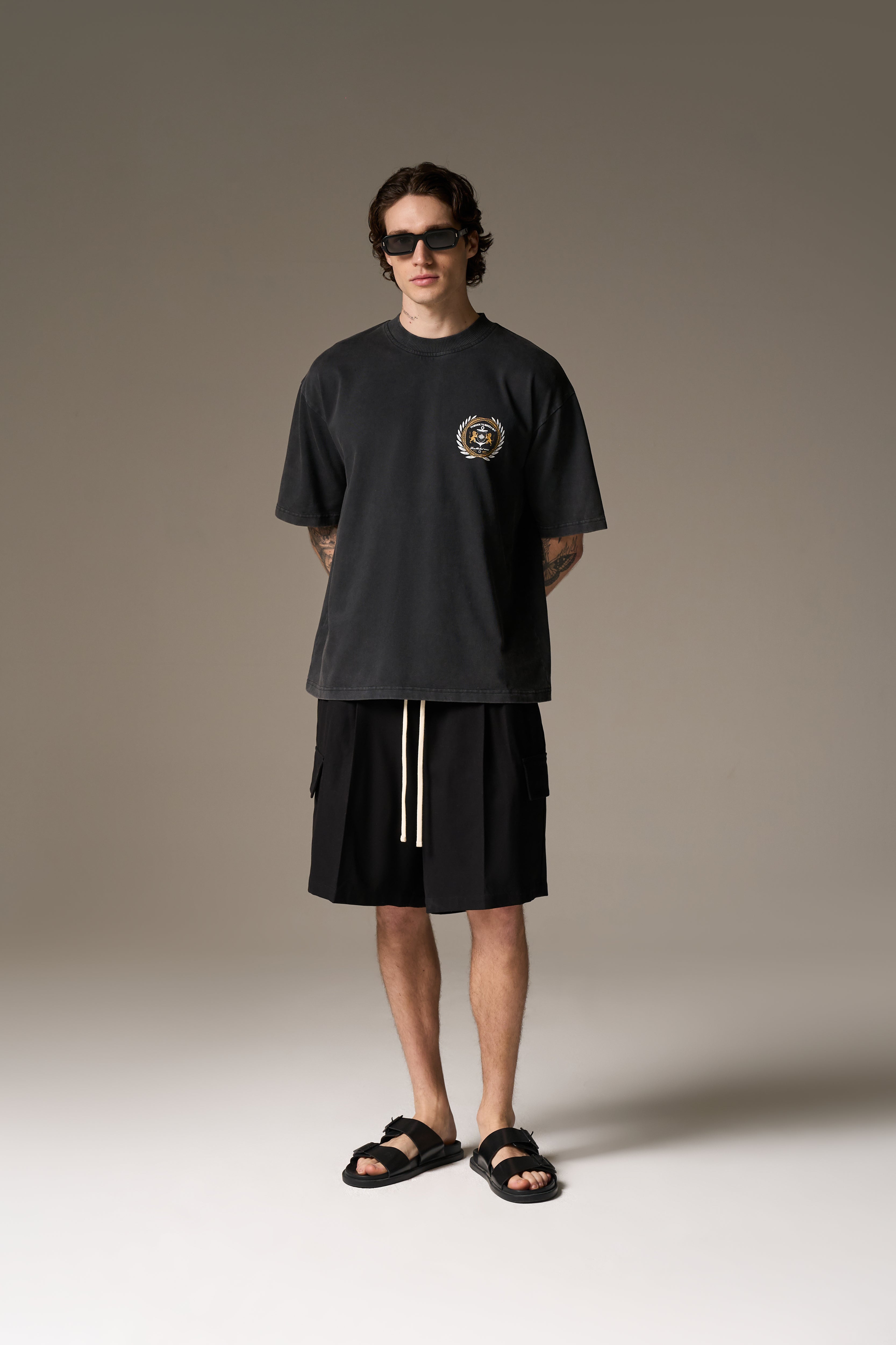 YACHT CLUB GRAPHIC T-SHIRT - WASHED BLACK
