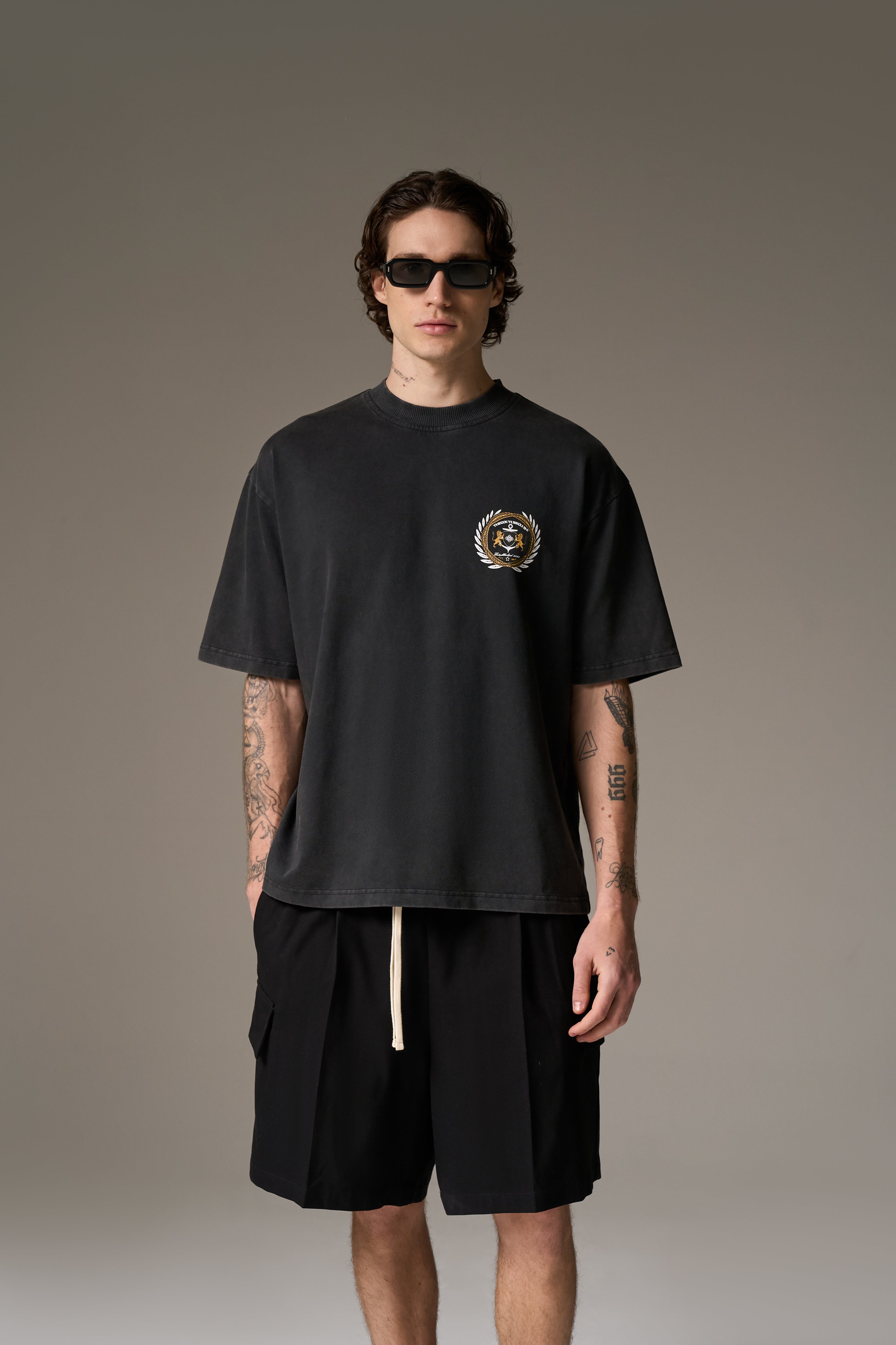 YACHT CLUB GRAPHIC T-SHIRT - WASHED BLACK