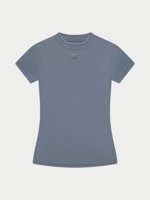 SCULPTING STRETCH BABY TEE - GRAPHITE