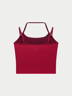 SCULPTING STRETCH DOUBLE LAYER SPORTS BRA - CHERRY