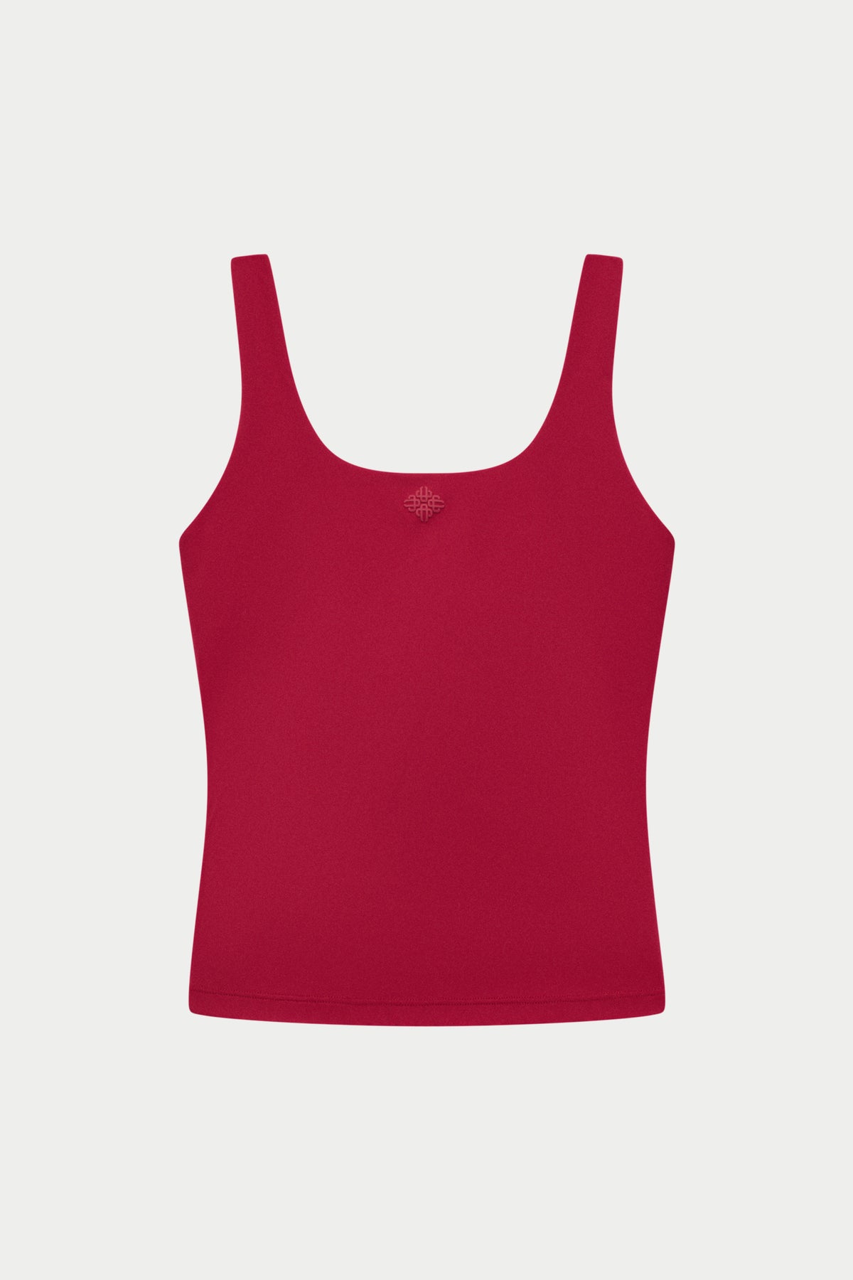 SCULPTING STRETCH SCOOP NECK SPORTS TOP - CHERRY