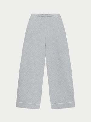 KNITTED PANEL TROUSERS - GREY MARL