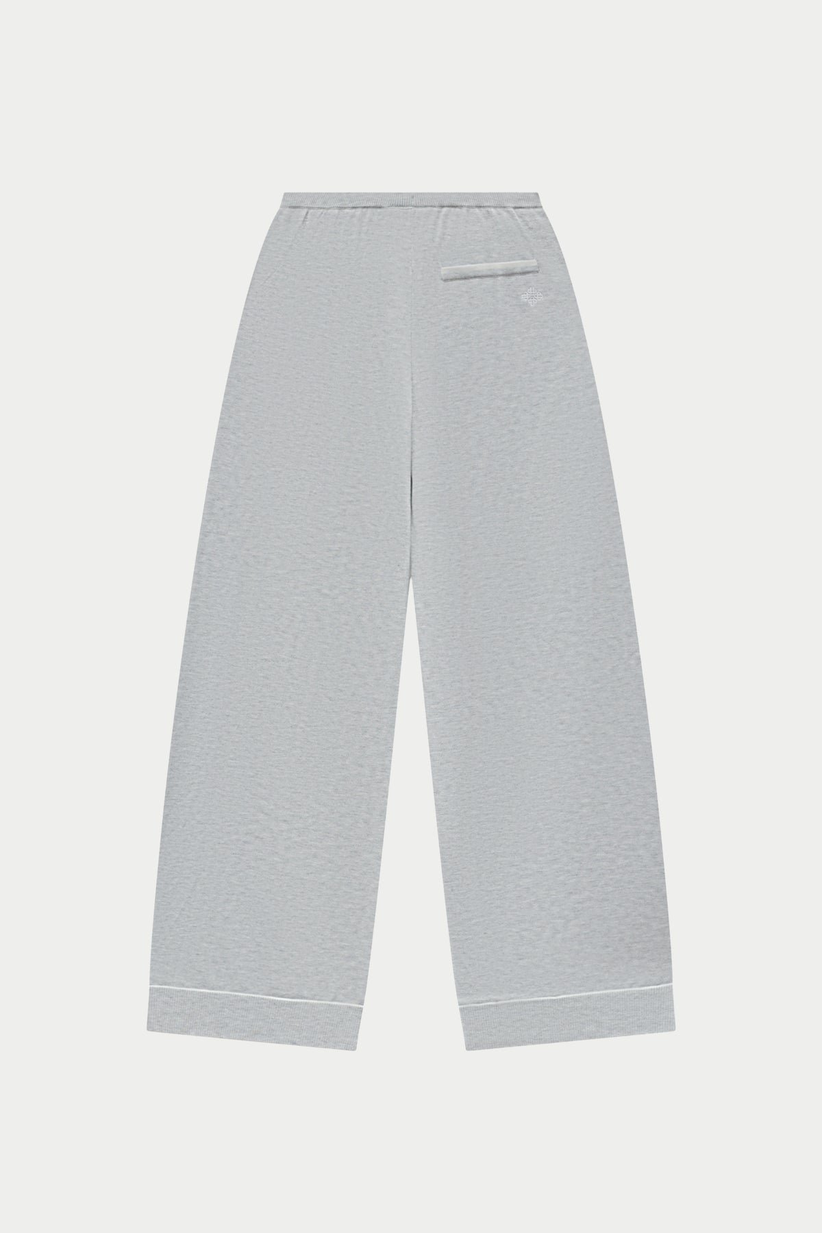 KNITTED PANEL TROUSERS - GREY MARL