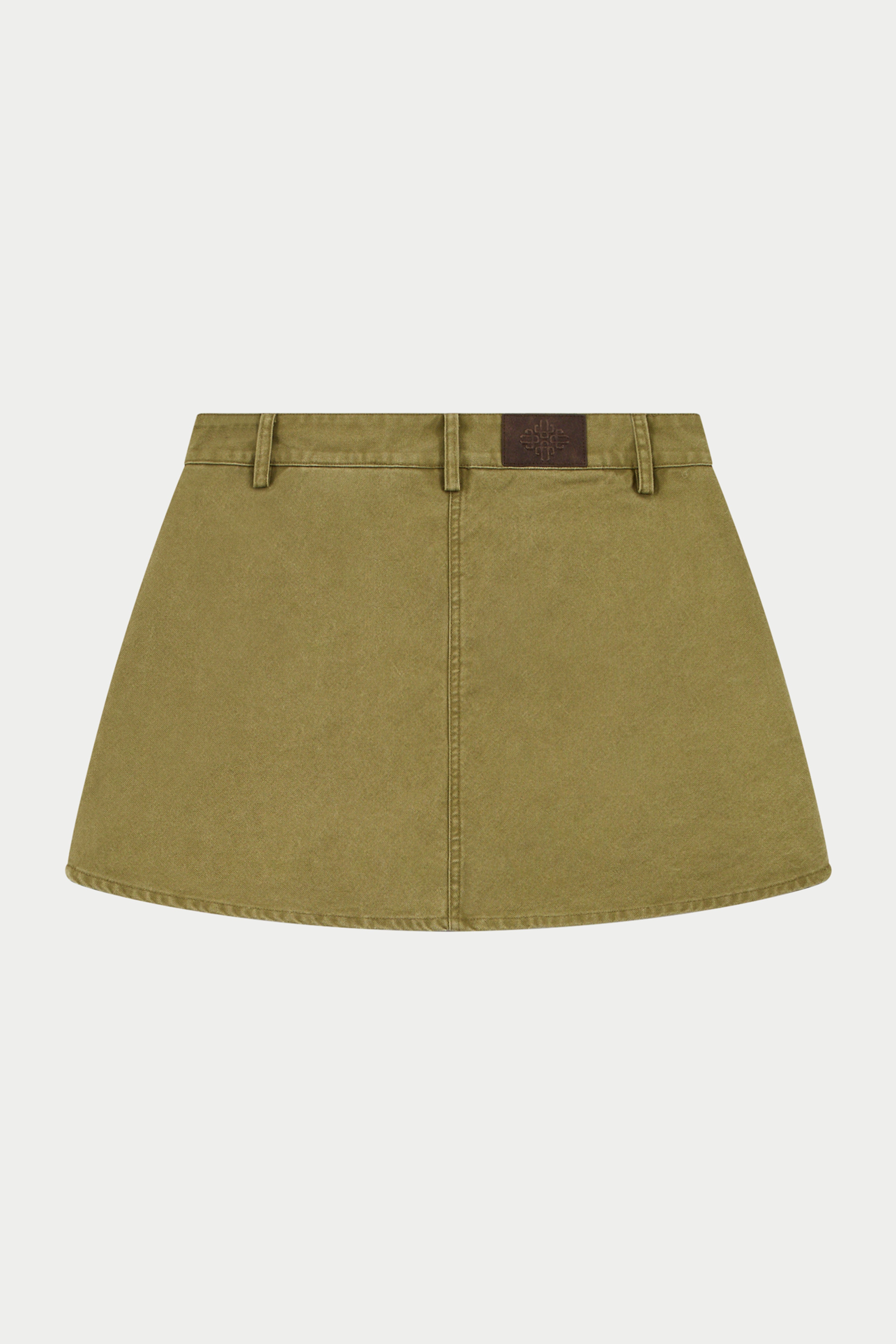 WASHED MINI SKORT - KHAKI