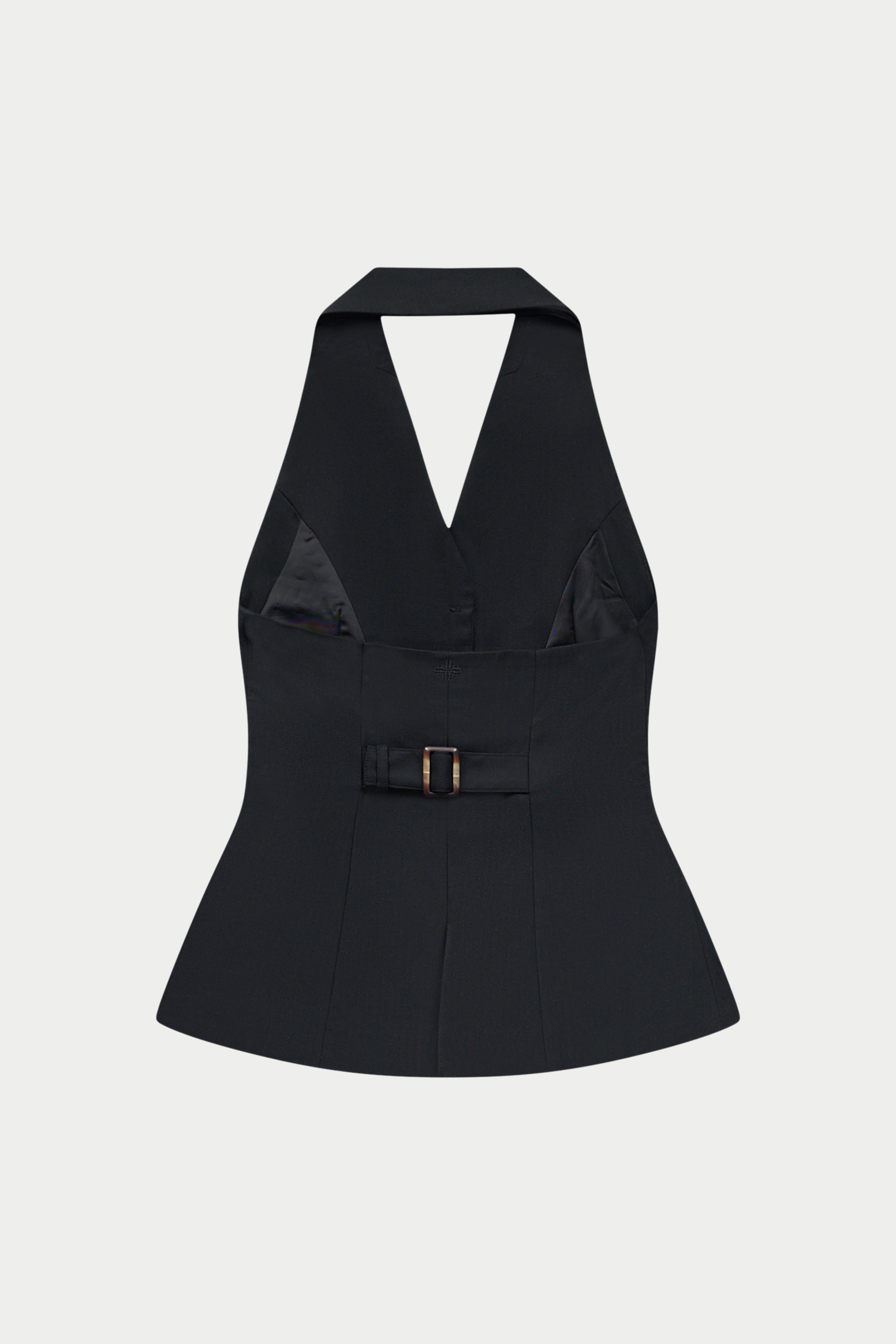 TAILORED HALTERNECK WAISTCOAT - BLACK