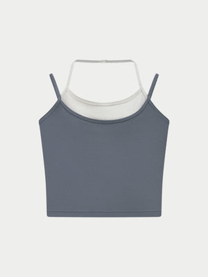 SCULPTING STRETCH DOUBLE LAYER SPORTS BRA - GRAPHITE