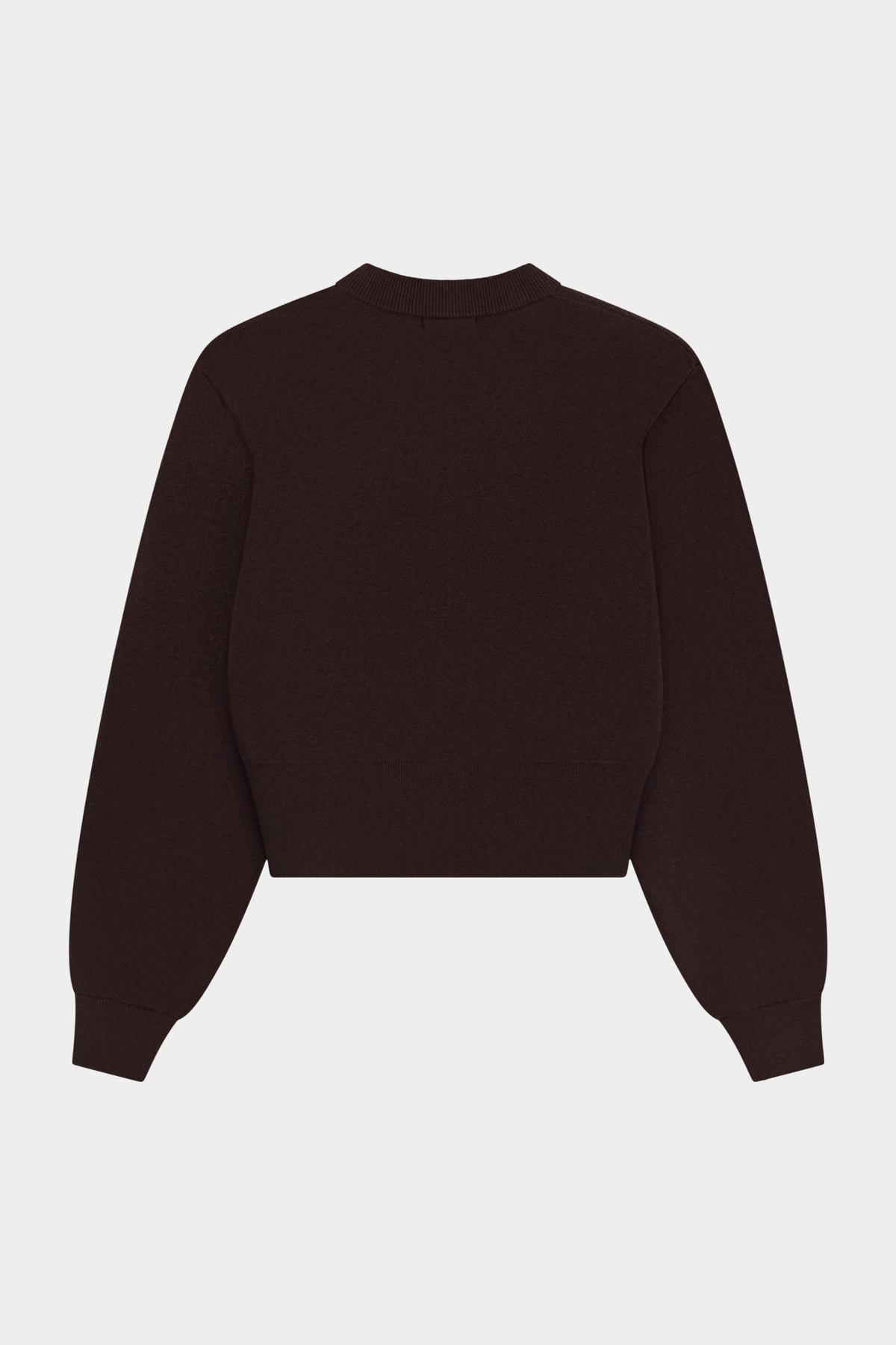 COMPACT KNIT CARDIGAN - BROWN