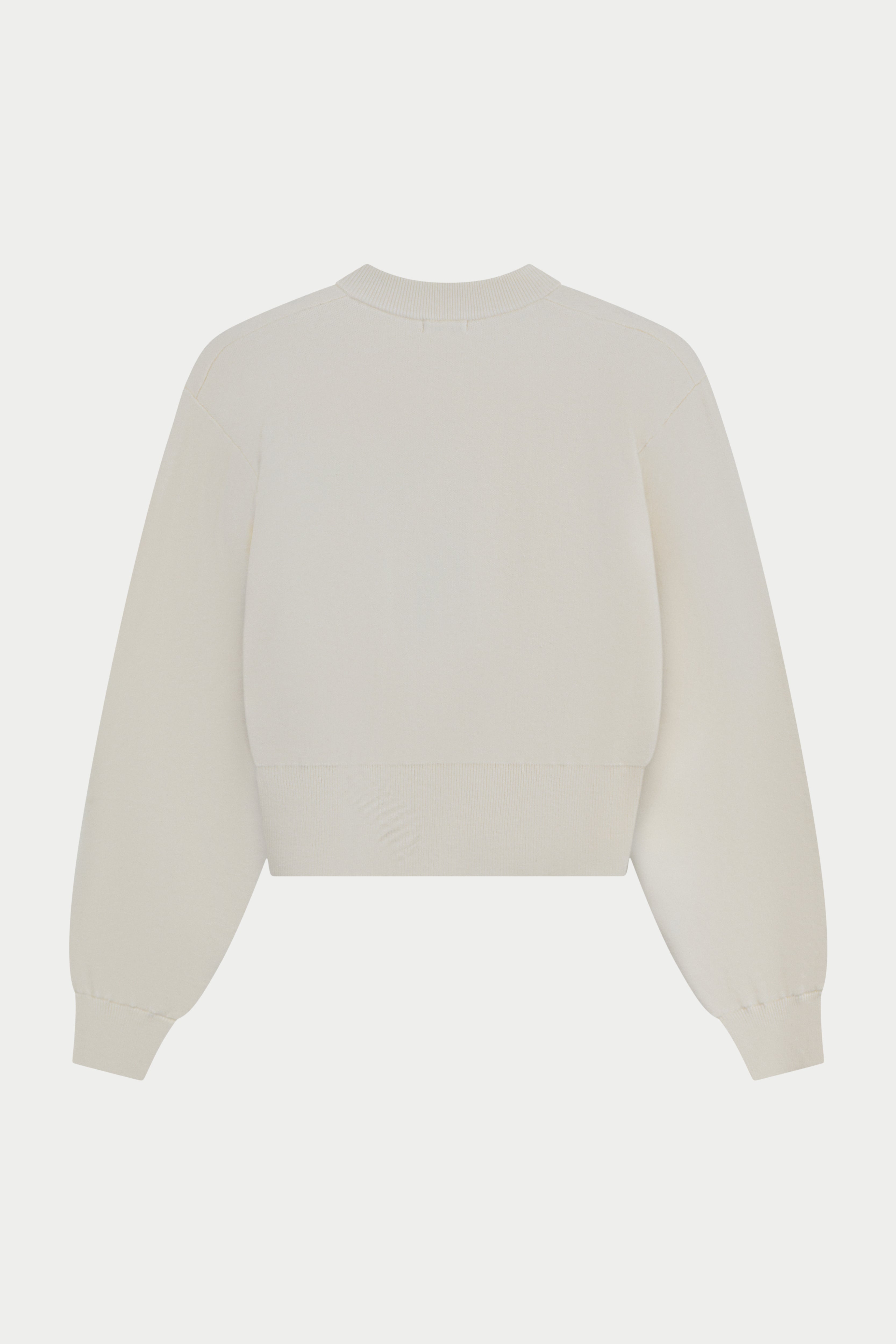 COMPACT KNIT CARDIGAN - CREAM