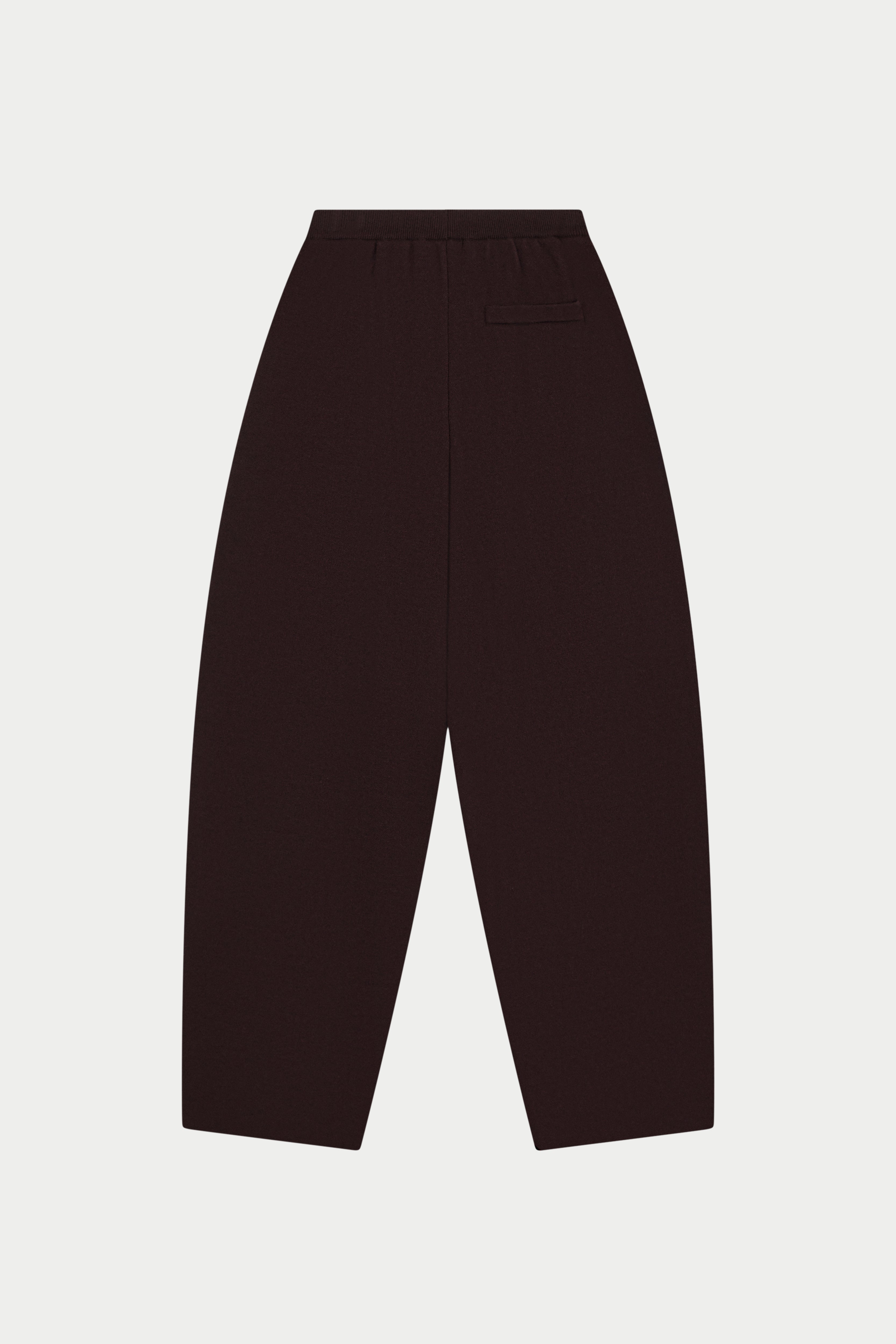 COMPACT KNIT BARREL LEG JOGGER - BROWN