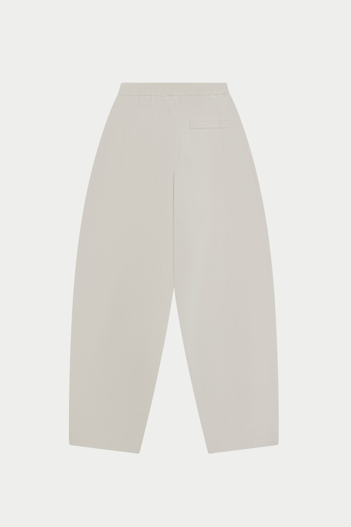 COMPACT KNIT BARREL LEG JOGGER - CREAM