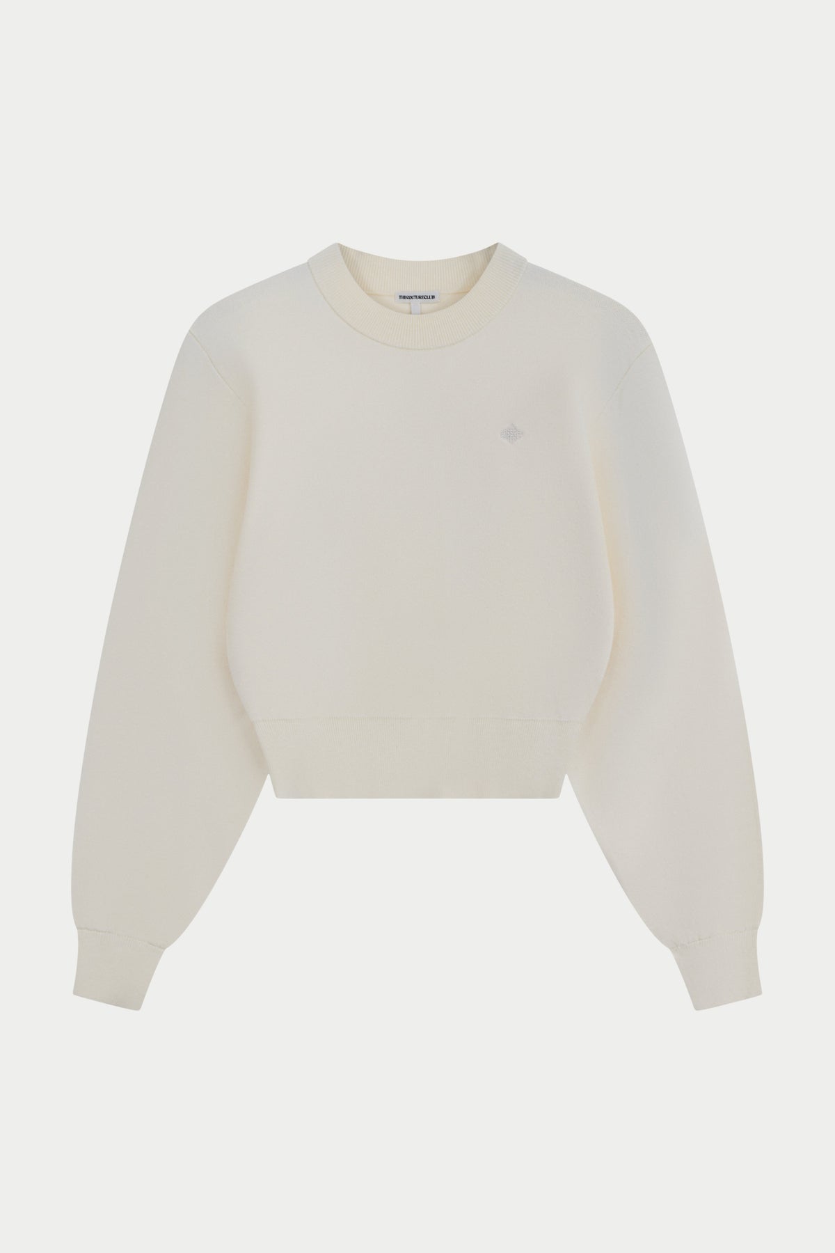 COMPACT KNIT CREW - CREAM