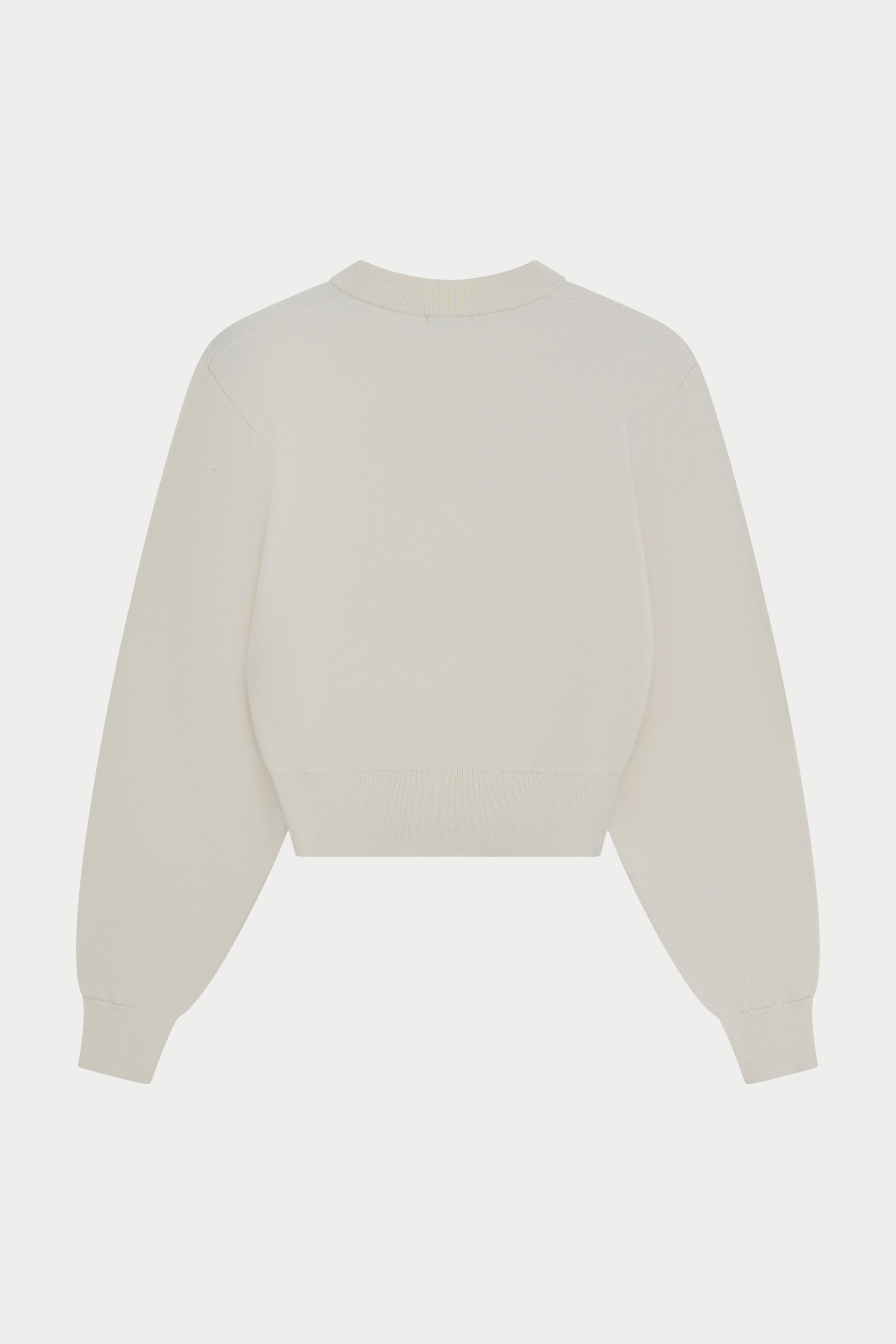 COMPACT KNIT CREW - CREAM