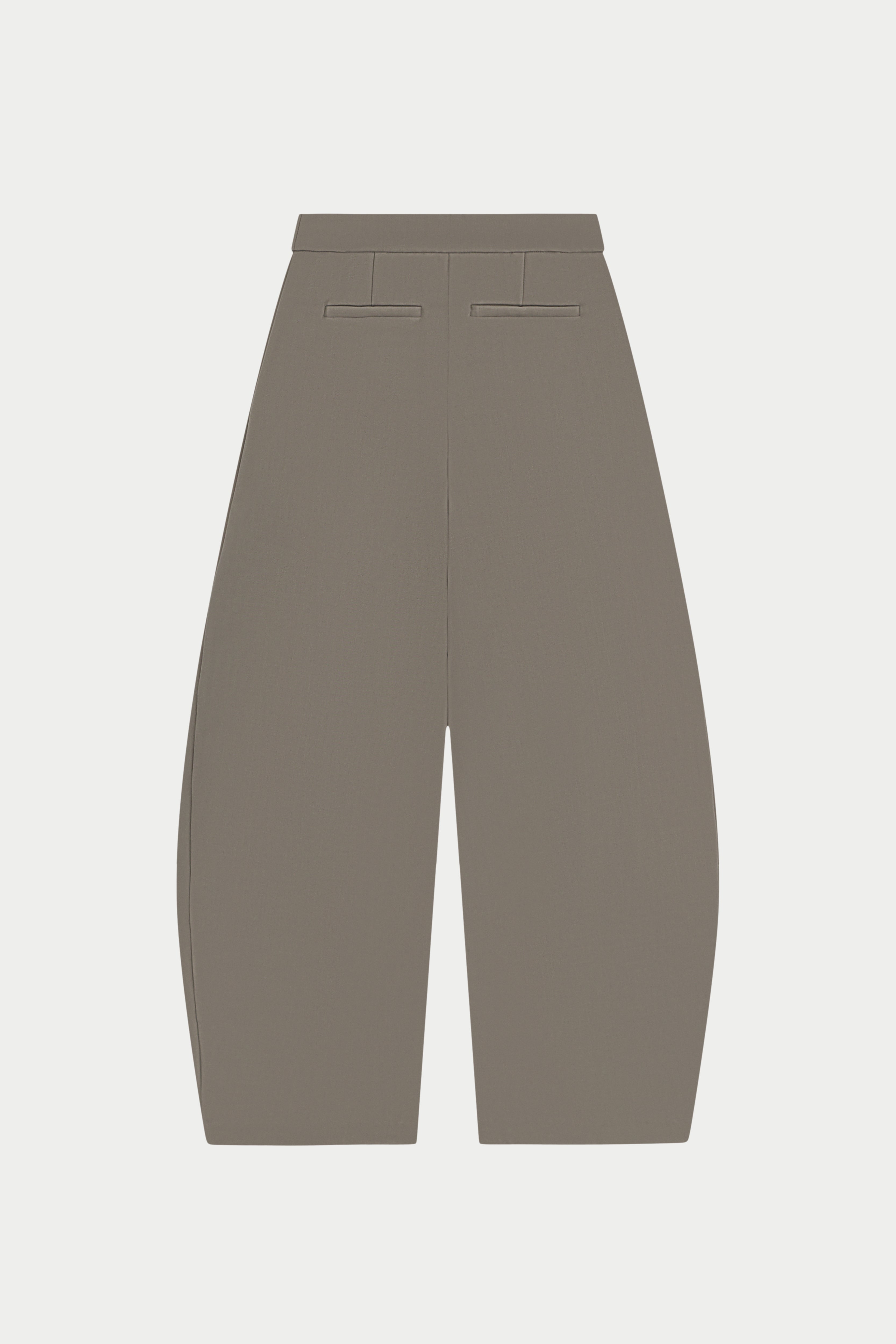 PLEAT DETAIL BARREL LEG TROUSERS - GREY