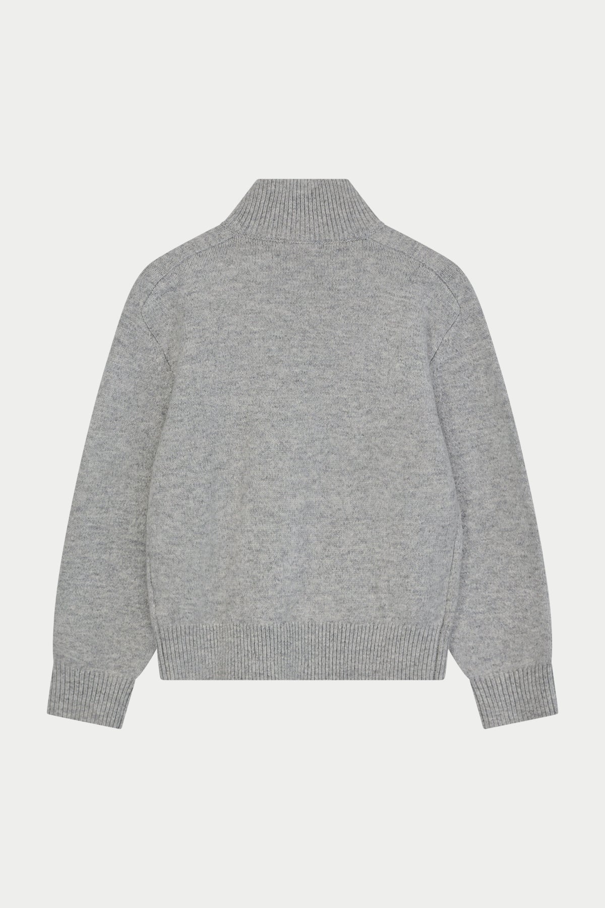 EMBLEM EMBROIDERED FUNNEL NECK - GREY
