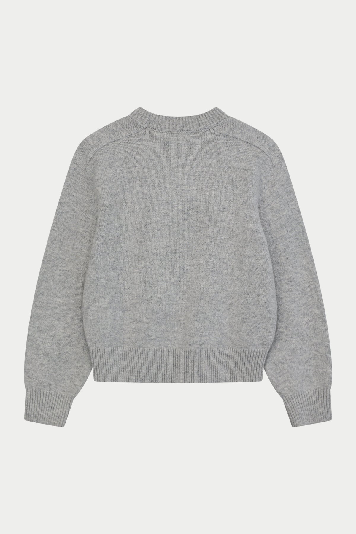 EMBLEM EMBROIDERED CREW - GREY