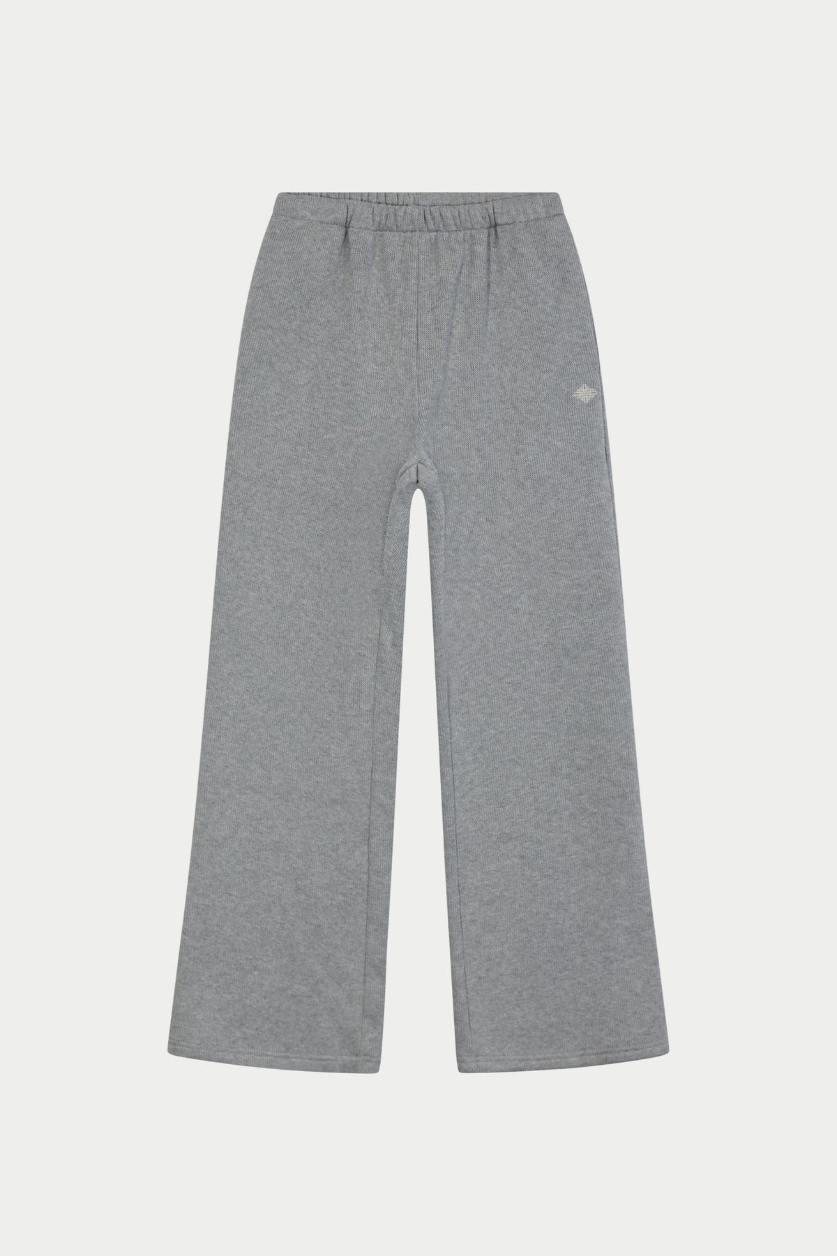 TEXTURED WIDE LEG JOGGERS - GREY