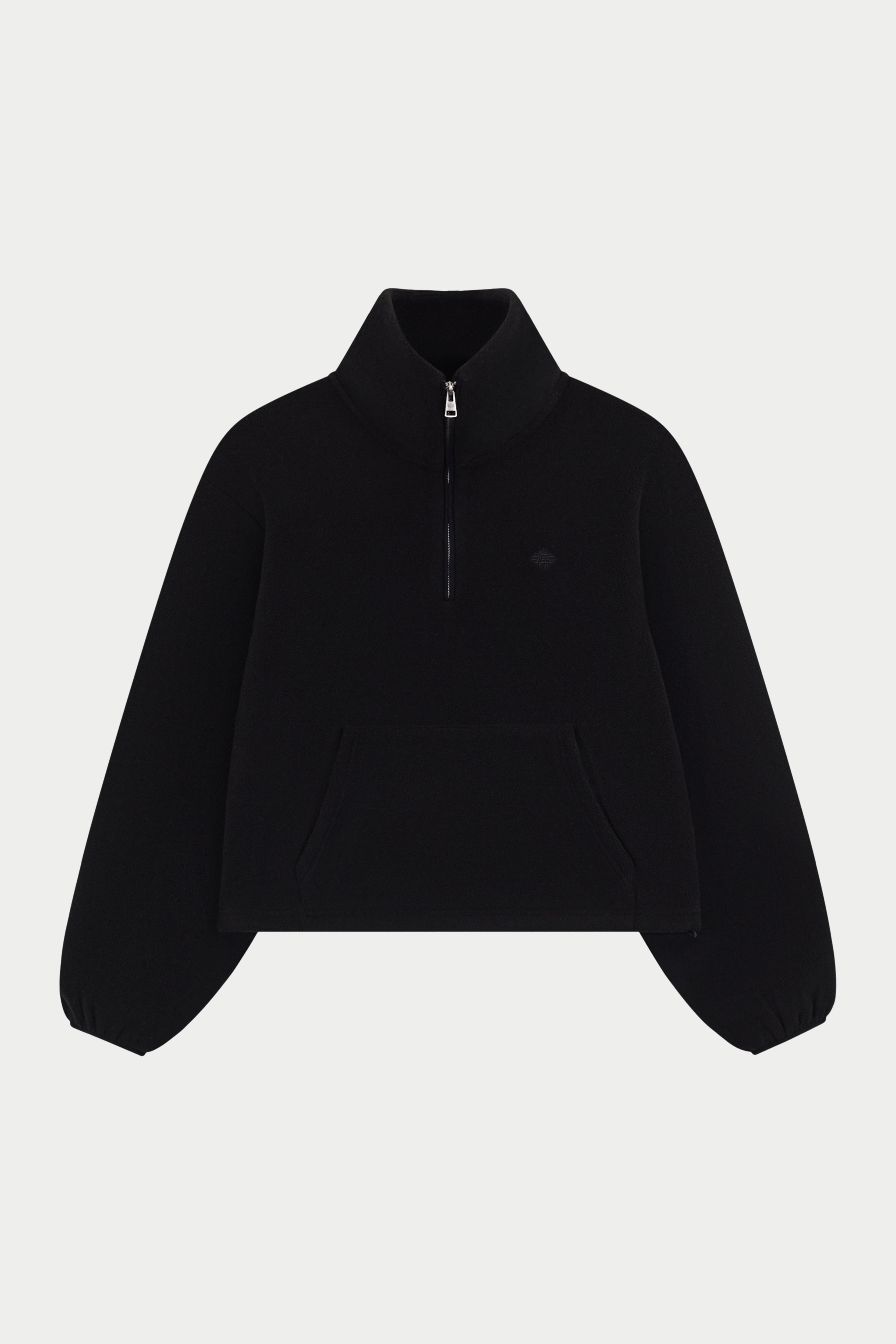 COMPACT FLEECE QUARTER ZIP - BLACK