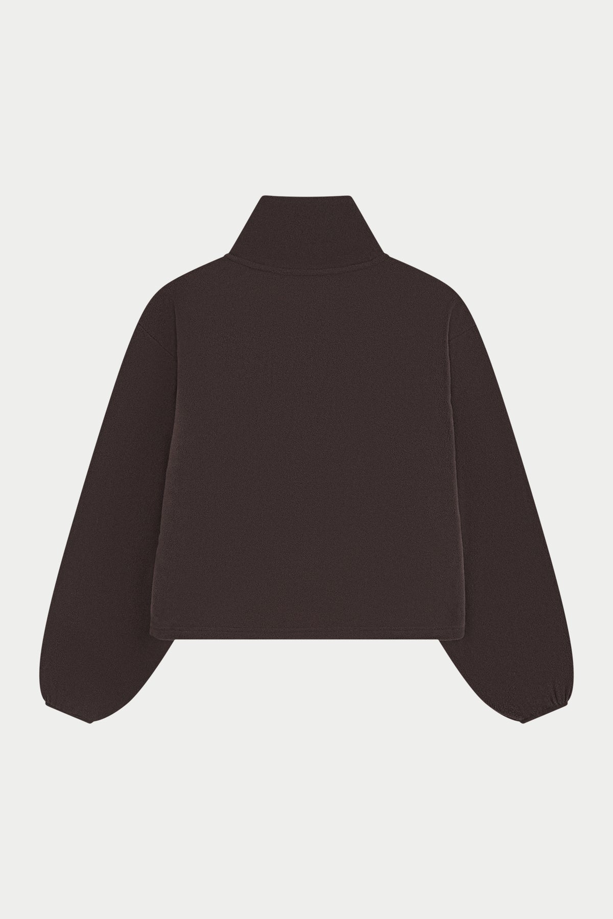 COMPACT FLEECE QUARTER ZIP - BROWN