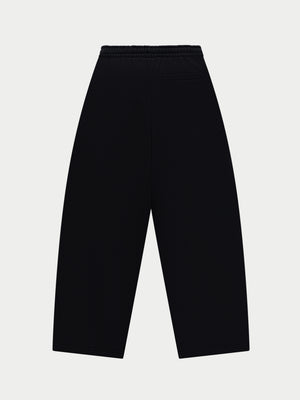 Black joggers on a white background