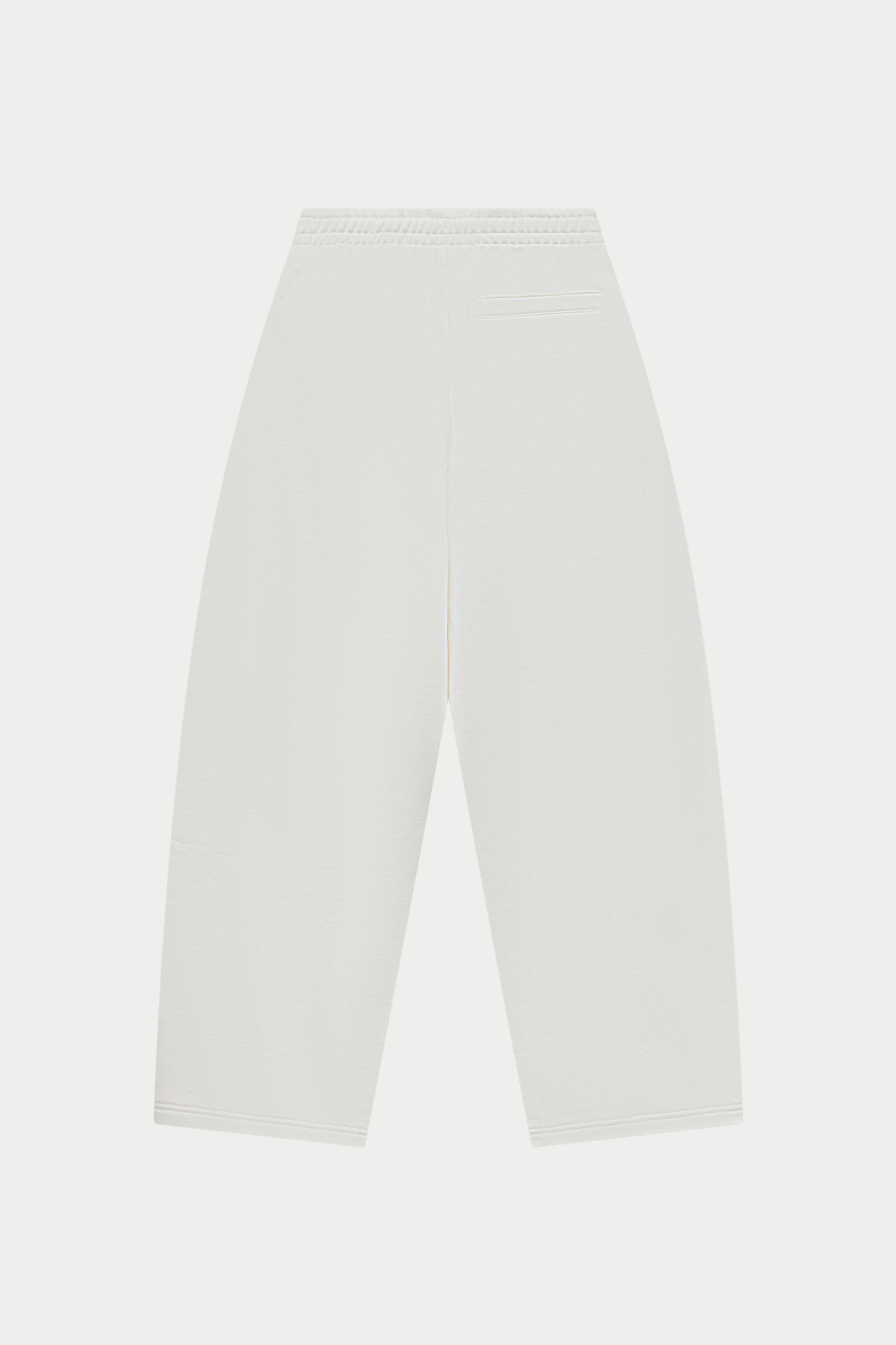 Off white joggers on a white background