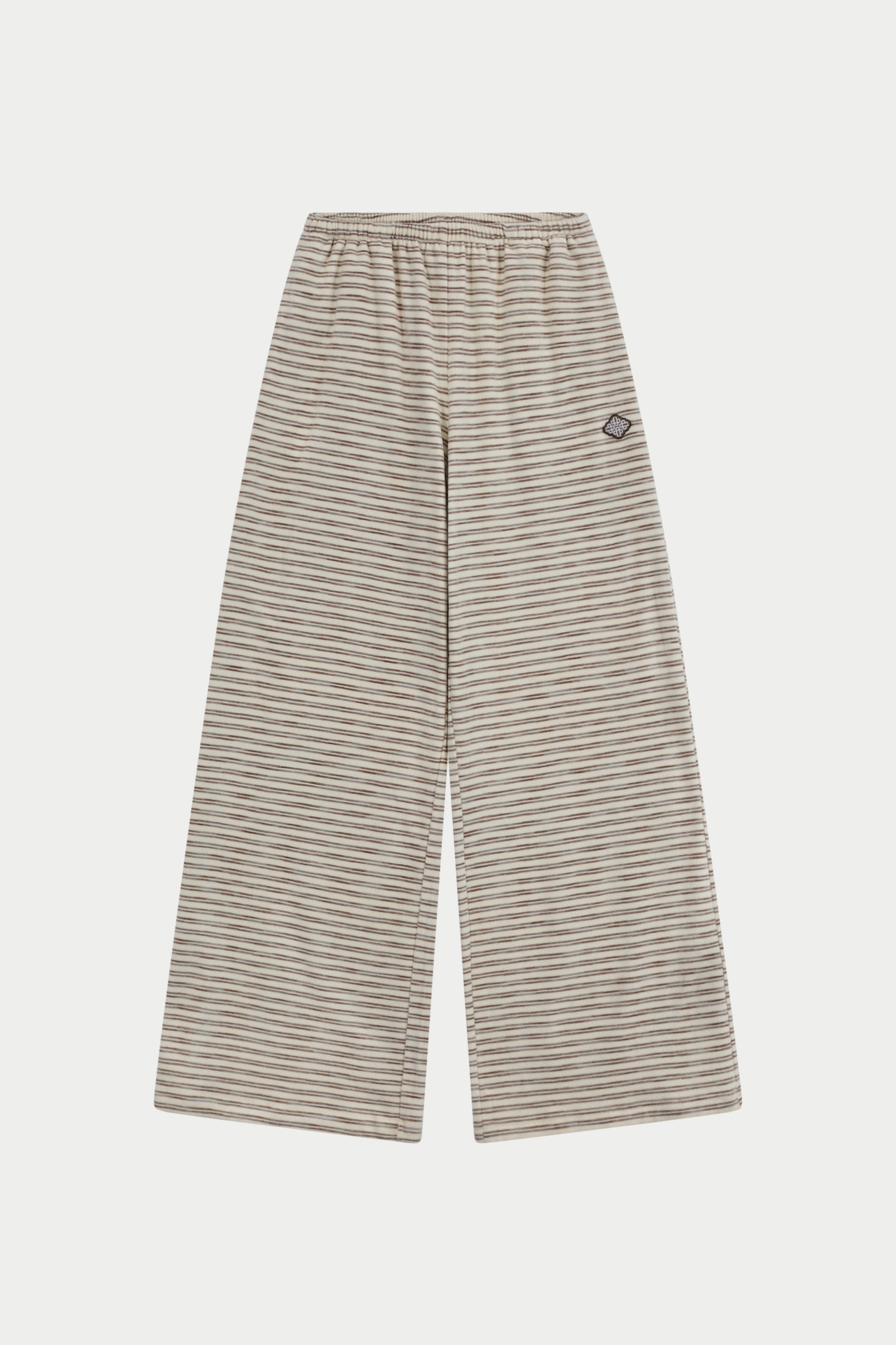 STRIPE LIGHTWEIGHT FLEECE JOGGERS - BEIGE