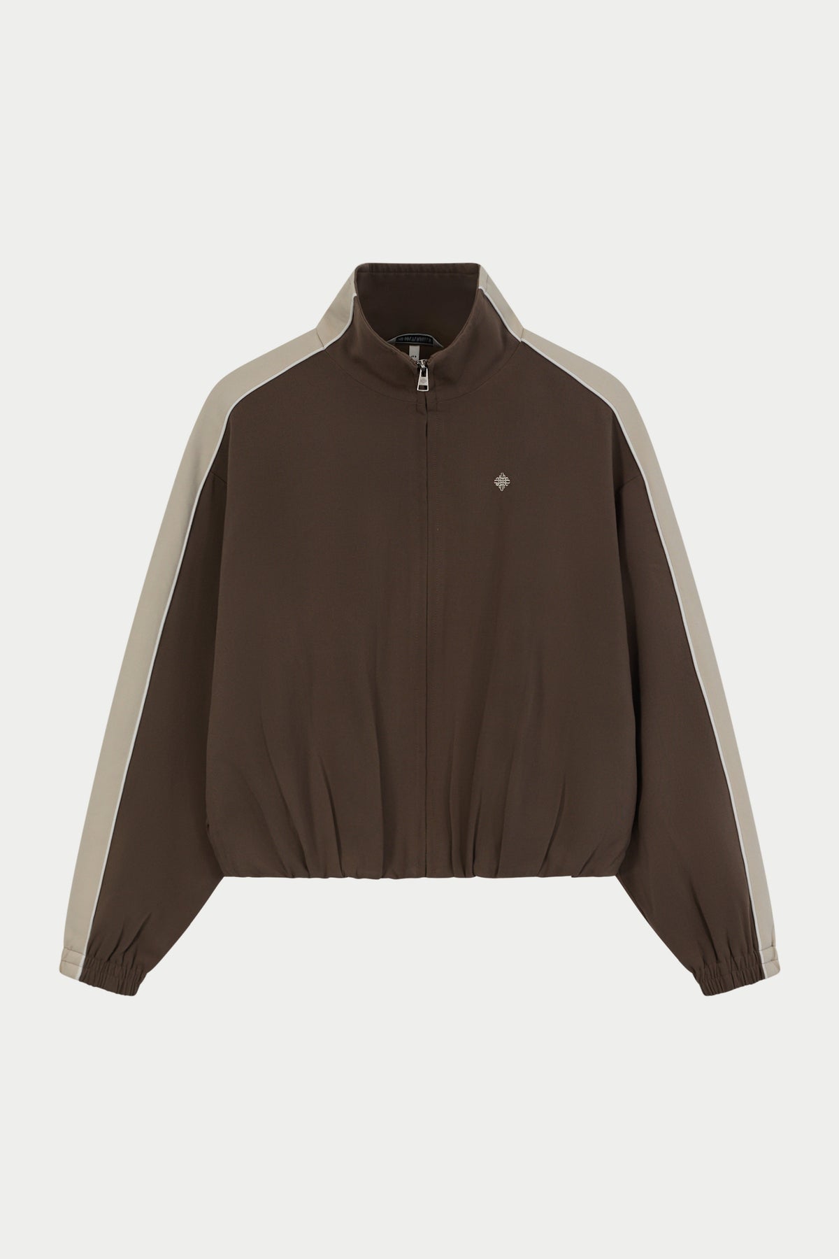 PANELLED TRACK TOP - BROWN