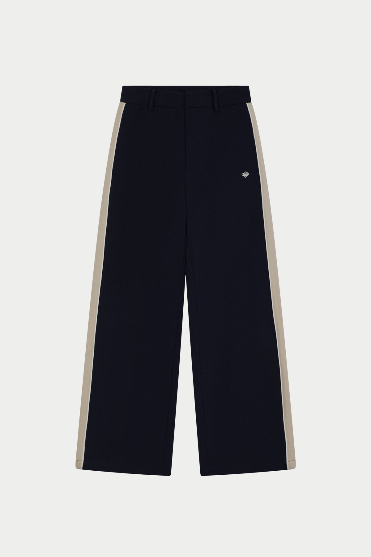 PANELLED WIDE LEG TROUSERS - NAVY
