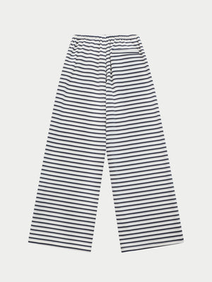 STRIPE COTTON TROUSERS - BEIGE